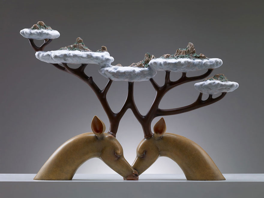 Surreal Animal Sculptures Carrying The World On Their Backs Surreal Animal Sculptures Carrying The World On Their Backs