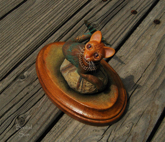 Miniature Cat Figurines Sculpted From Polymer Clay Miniature Cat Figurines Sculpted From Polymer Clay