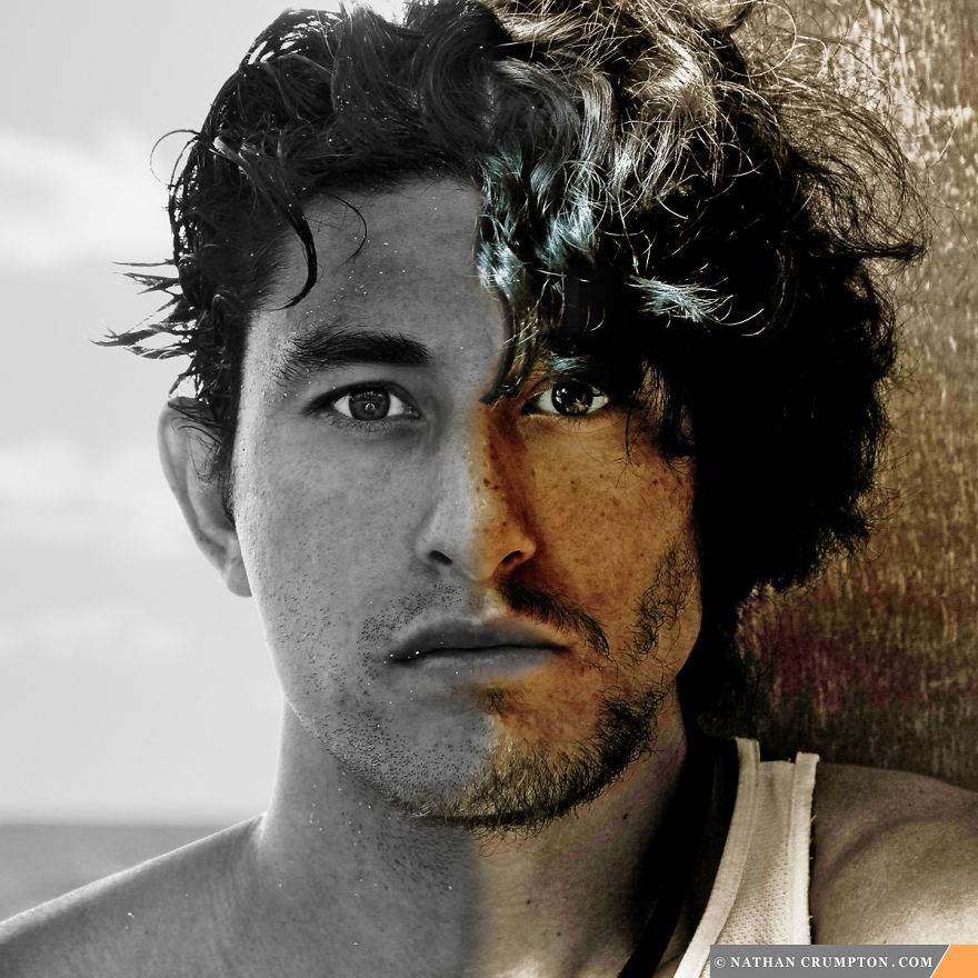 Surreal Split Portraits Combining Two Photos Into One Image Surreal Split Portraits Combining Two Photos Into One Image