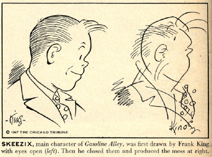 In 1947, Ten Comic Strip Artists Were Asked To Draw Their Characters Blindfolded