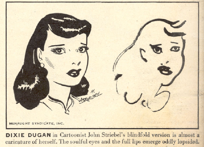 In 1947, Ten Comic Strip Artists Were Asked To Draw Their Characters Blindfolded