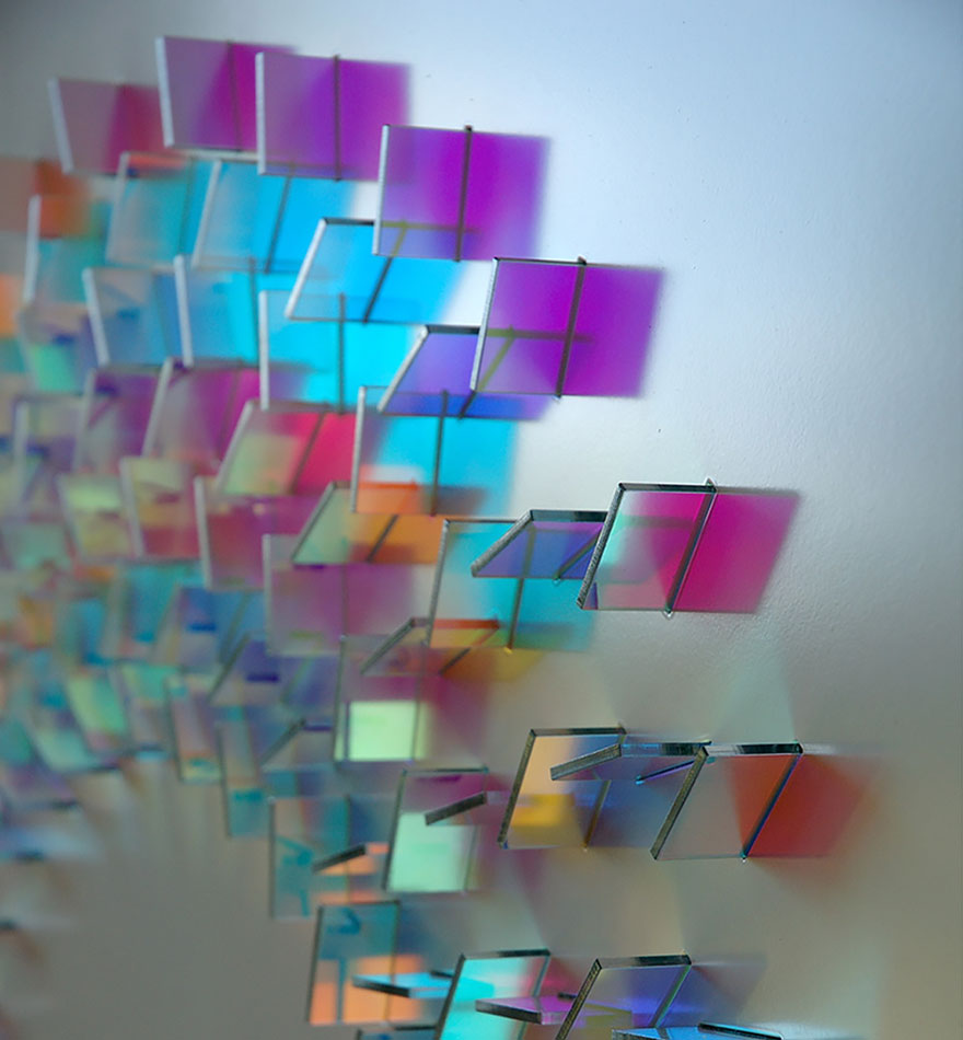Dazzling Colored Glass and Light Installations By Chris Wood
