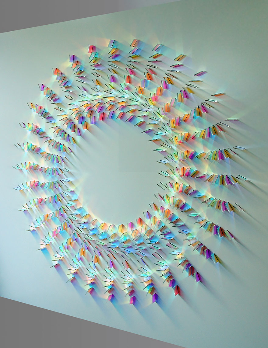 Dazzling Colored Glass and Light Installations By Chris Wood