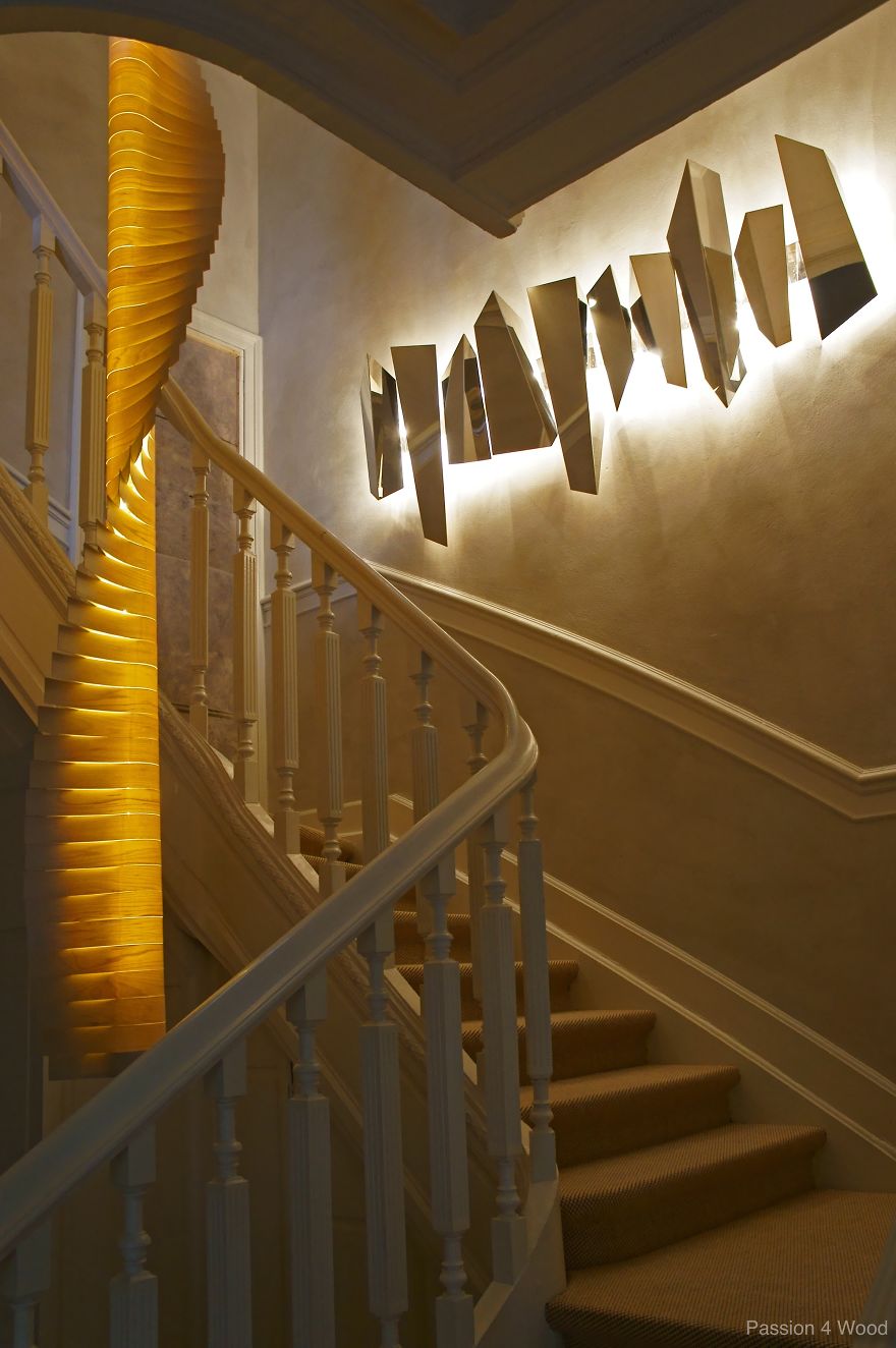 Helix Light In Maple Wood Helix Light In Maple Wood