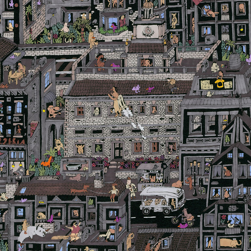 It Took Me 150 Hours To Draw This Intricate Philadelphia Cityscape