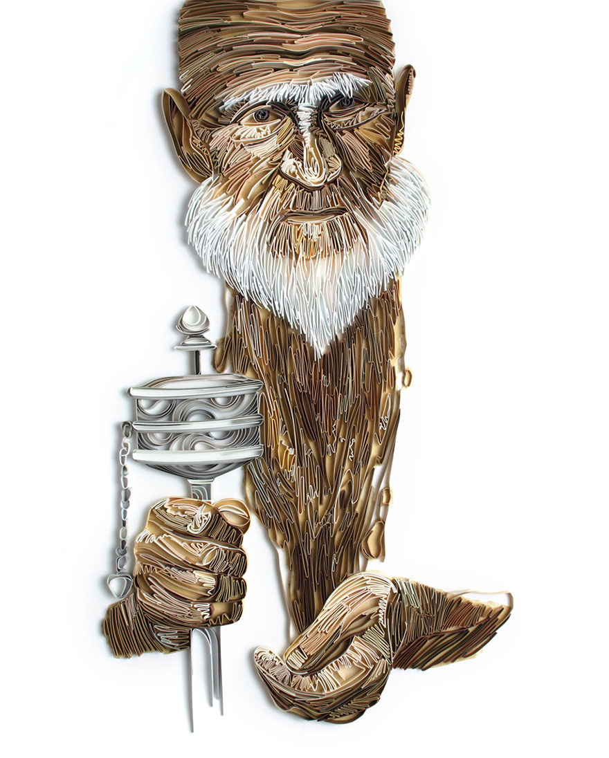 Mesmerizing Paper Art Made From Strips Of Colored Paper by Yulia Brodskaya