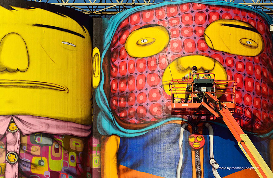 Twin Brothers Turn 70 Ft Silos In Vancouver Into Colorful Giants
