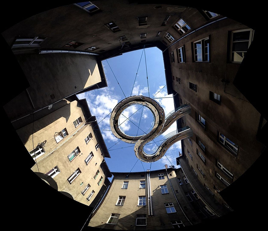 Hanging Walkway Connects Two Offices In Design By Polish Architects Hanging Walkway Connects Two Offices In Design By Polish Architects