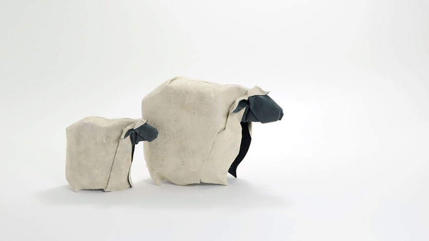 Difficult Wet Folding Technique Allows This Vietnamese Artist To Create Curved Origami