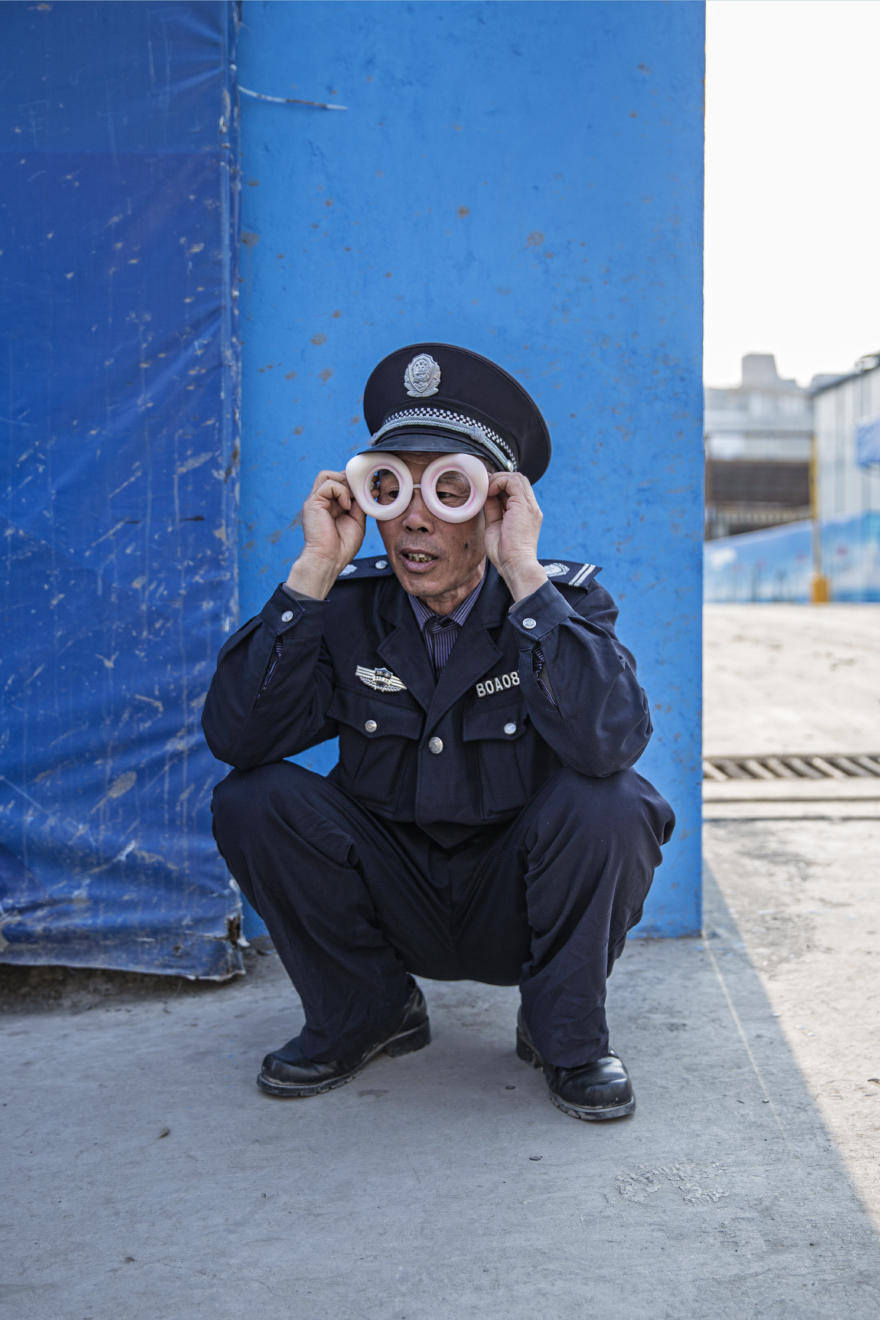 Iranian Artist Takes Bizarre Eyeware Into The Streets Of Shanghai