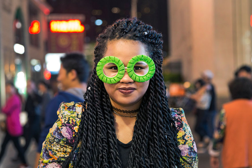 Iranian Artist Takes Bizarre Eyeware Into The Streets Of Shanghai