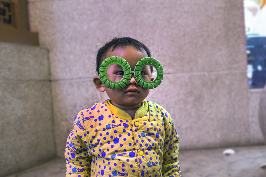 Iranian Artist Takes Bizarre Eyeware Into The Streets Of Shanghai