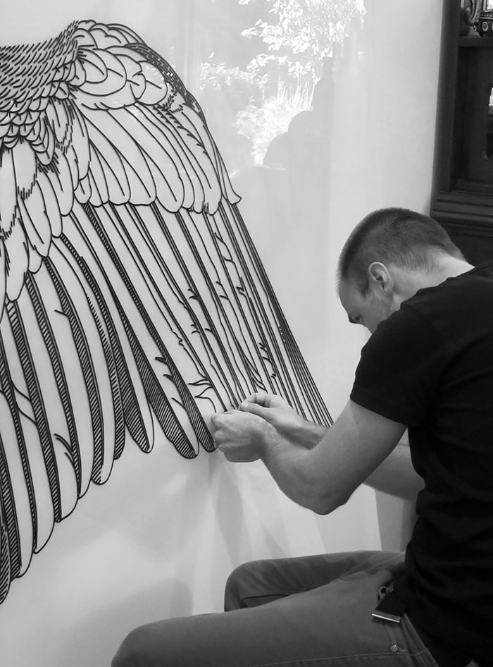 Artist Uses Tape Instead Of Paint To Create Beautiful Street Art Artist Uses Tape Instead Of Paint To Create Beautiful Street Art