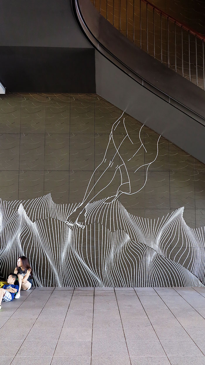 Artist Uses Tape Instead Of Paint To Create Beautiful Street Art Artist Uses Tape Instead Of Paint To Create Beautiful Street Art