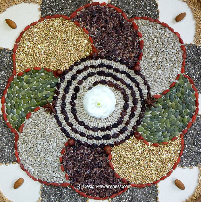 Mandalas Made From Organic Foods Mandalas Made From Organic Foods