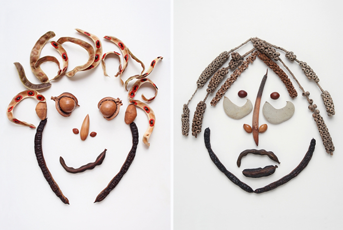 I Use Seeds to Create Faces, Insects, Flags And Abstract Pictures