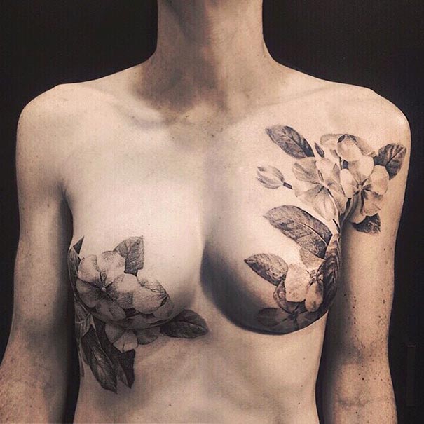 Tattoo Artists Cover Breast Cancer Survivors’ Scars With Beautiful Tattoos Tattoo Artists Cover Breast Cancer Survivors’ Scars With Beautiful Tattoos
