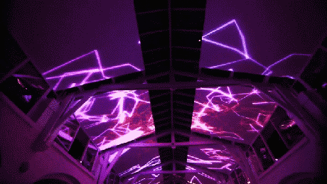 Virtual Ceiling By Miguel Chevalier In A Belgian Loft Virtual Ceiling By Miguel Chevalier In A Belgian Loft