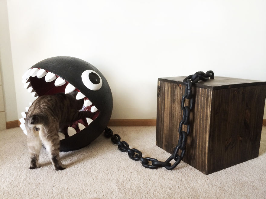 I Made A Bed For My Cat Inspired By Super Mario’s Chain Chomp Monster I Made A Bed For My Cat Inspired By Super Mario’s Chain Chomp Monster