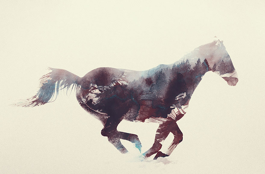 Double-Exposure Animal Portraits By Norwegian Photographer