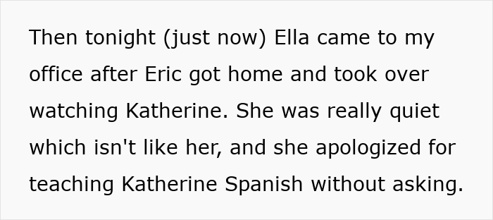 Mom Happy 4YO Is Being Taught Spanish By Nanny, Shocked When Hubby Goes Behind Her Back To Stop It