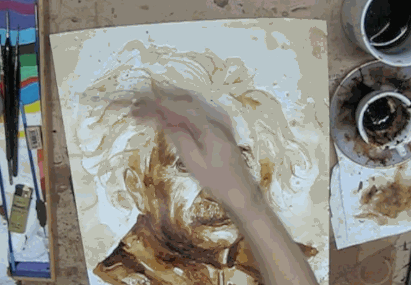 My Portrait Of Albert Einstein Made With Coffee My Portrait Of Albert Einstein Made With Coffee