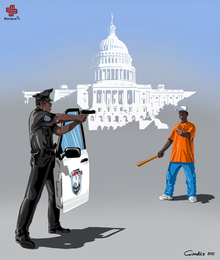 Satirical Illustrations Of Police Officers Around The World Satirical Illustrations Of Police Officers Around The World
