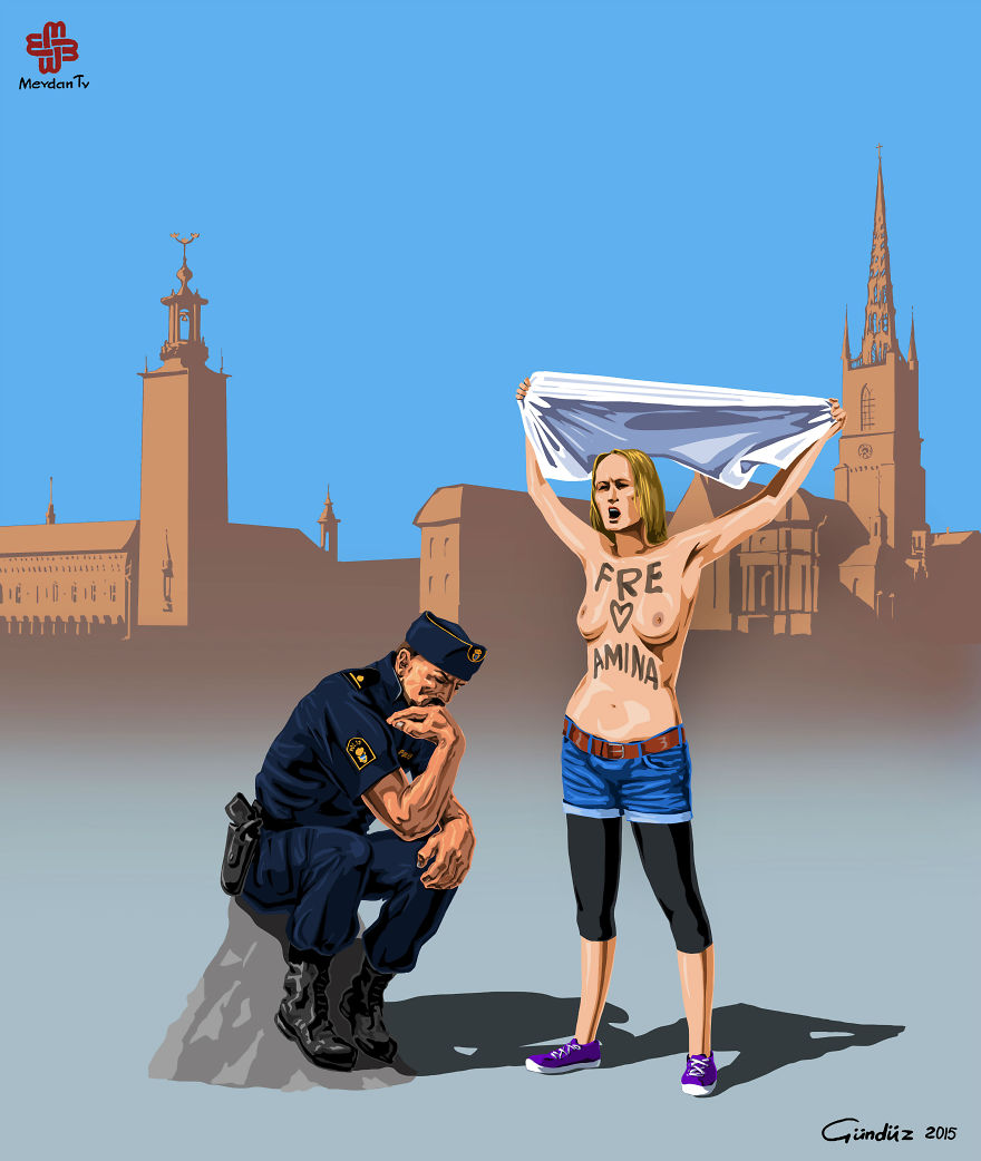 Satirical Illustrations Of Police Officers Around The World Satirical Illustrations Of Police Officers Around The World