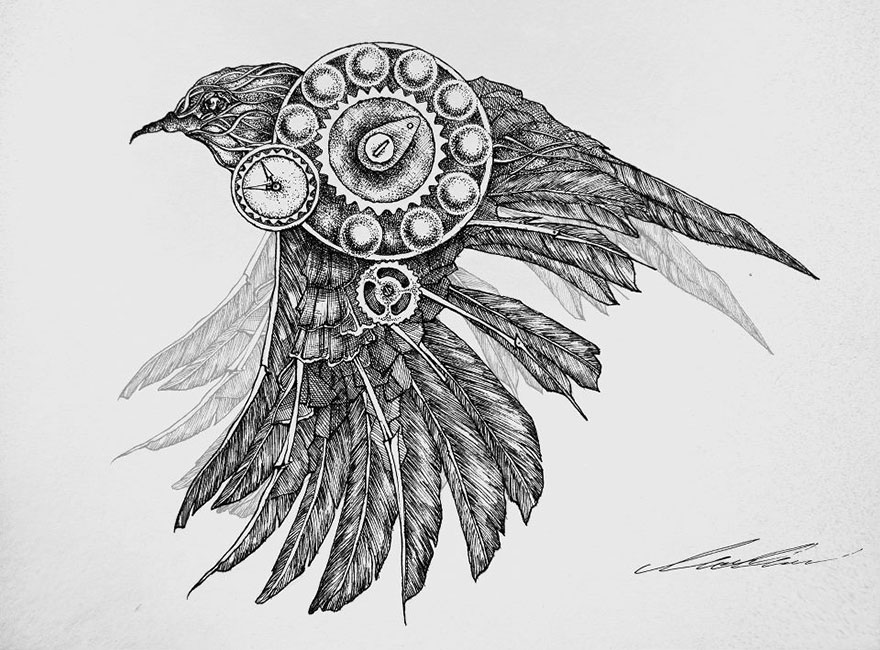 My Mechanical Birds Drawn With Ink My Mechanical Birds Drawn With Ink