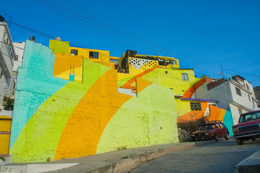 Mexican Government Asked Street Artists To Paint 200 Houses To Unite Community Mexican Government Asked Street Artists To Paint 200 Houses To Unite Community