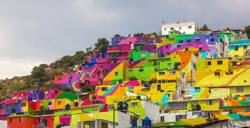 Mexican Government Asked Street Artists To Paint 200 Houses To Unite Community Mexican Government Asked Street Artists To Paint 200 Houses To Unite Community