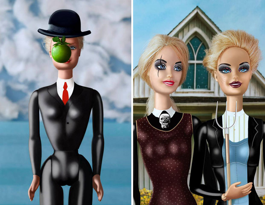 Barbies Invade Classic Paintings To Bring Women Back Into Art History