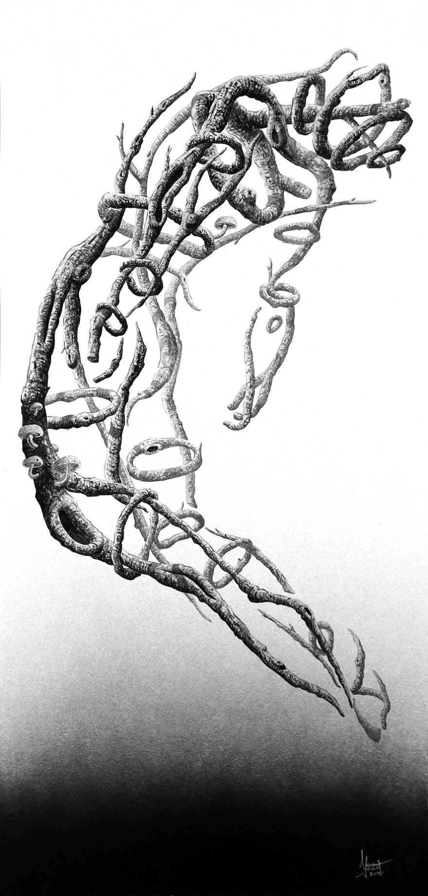 I Draw Surreal Stick Men With Ink And Charcoal