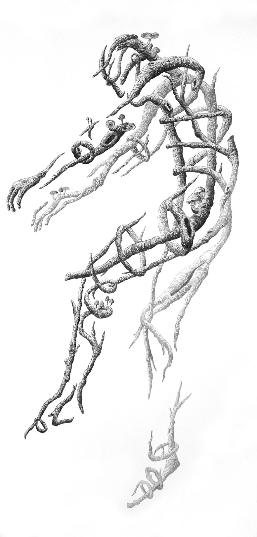 I Draw Surreal Stick Men With Ink And Charcoal