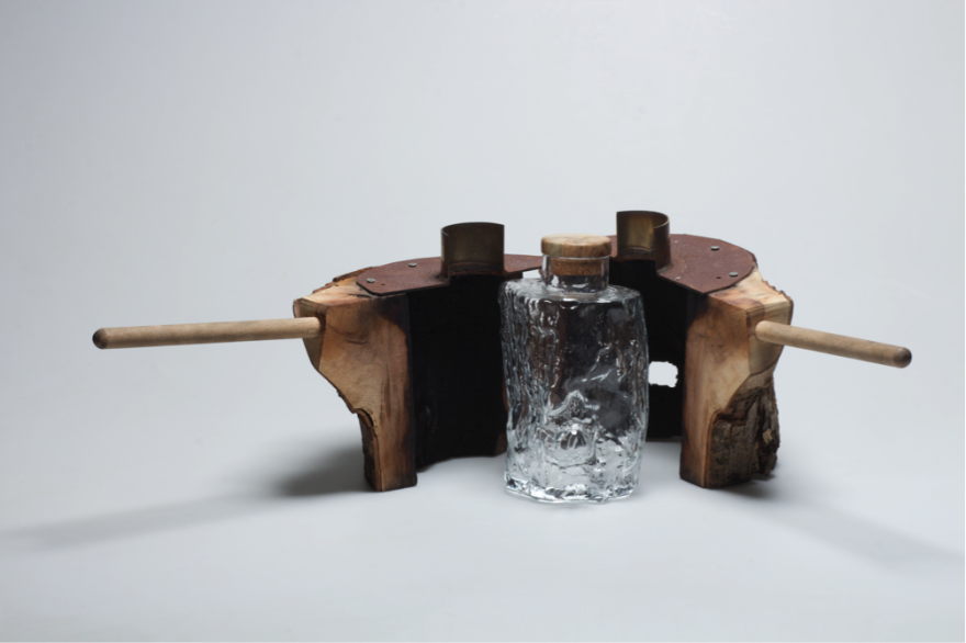 Glass Made Out Of Wood: A Bottle Created In A Tree Trunk Glass Made Out Of Wood: A Bottle Created In A Tree Trunk