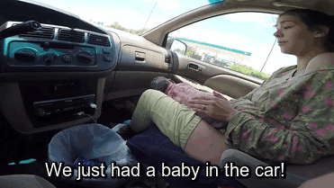 Woman Gives Birth To 10lb Baby In Car While Husband Films And Drives To Hospital
