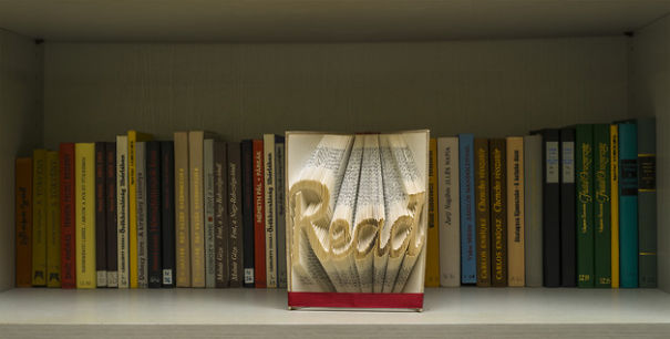 Peter Gives A New Life To Books By Making Origami Sculptures Peter Gives A New Life To Books By Making Origami Sculptures