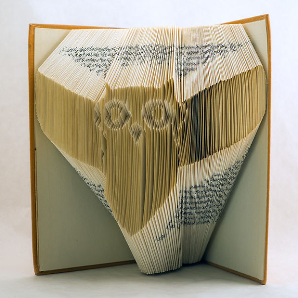Peter Gives A New Life To Books By Making Origami Sculptures Peter Gives A New Life To Books By Making Origami Sculptures
