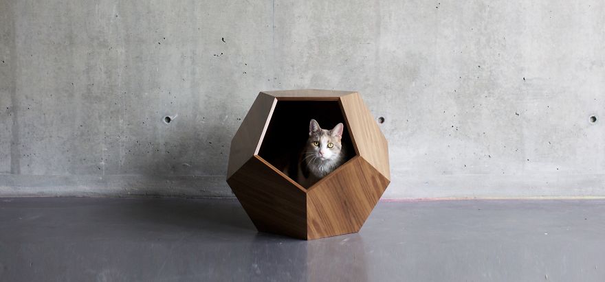 Our Geometric Pet Cave Can Be A Classic Side Table Too Our Geometric Pet Cave Can Be A Classic Side Table Too