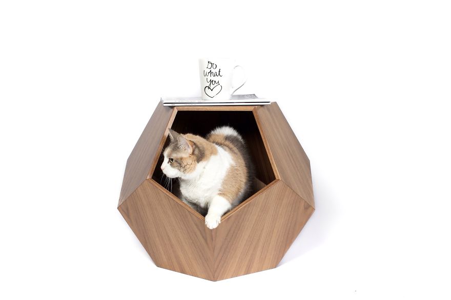 Our Geometric Pet Cave Can Be A Classic Side Table Too Our Geometric Pet Cave Can Be A Classic Side Table Too
