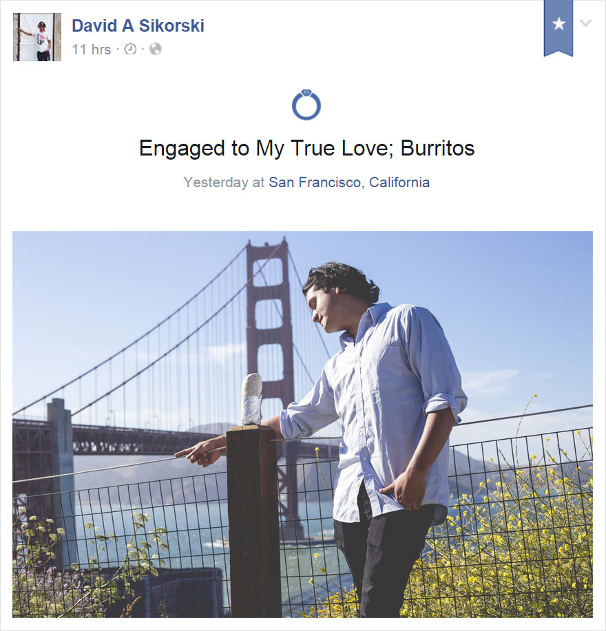 This Guy Took Engagement Photos With A Burrito This Guy Took Engagement Photos With A Burrito