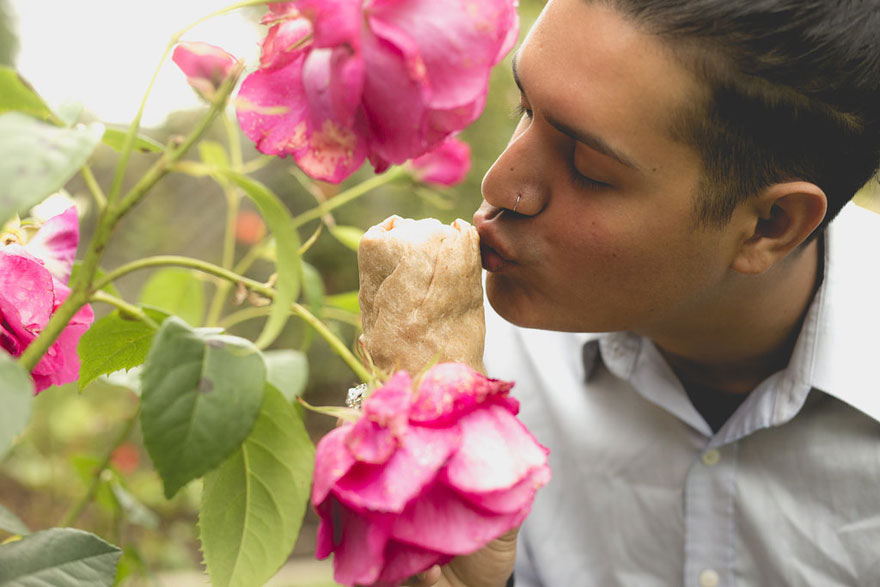 This Guy Took Engagement Photos With A Burrito This Guy Took Engagement Photos With A Burrito