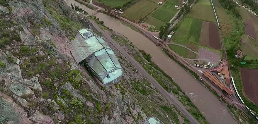 Terrifying See-Through Sleeping Capsules Hang 400 Feet Above Peru&#8217;s Sacred Valley