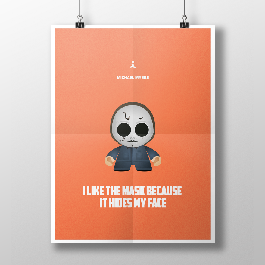 Iconic Characters And Their Quotes Illustrated In Minimalist Posters
