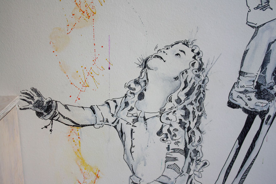 I Was Asked To Design A Huge Mural In A Coffee Shop I Was Asked To Design A Huge Mural In A Coffee Shop