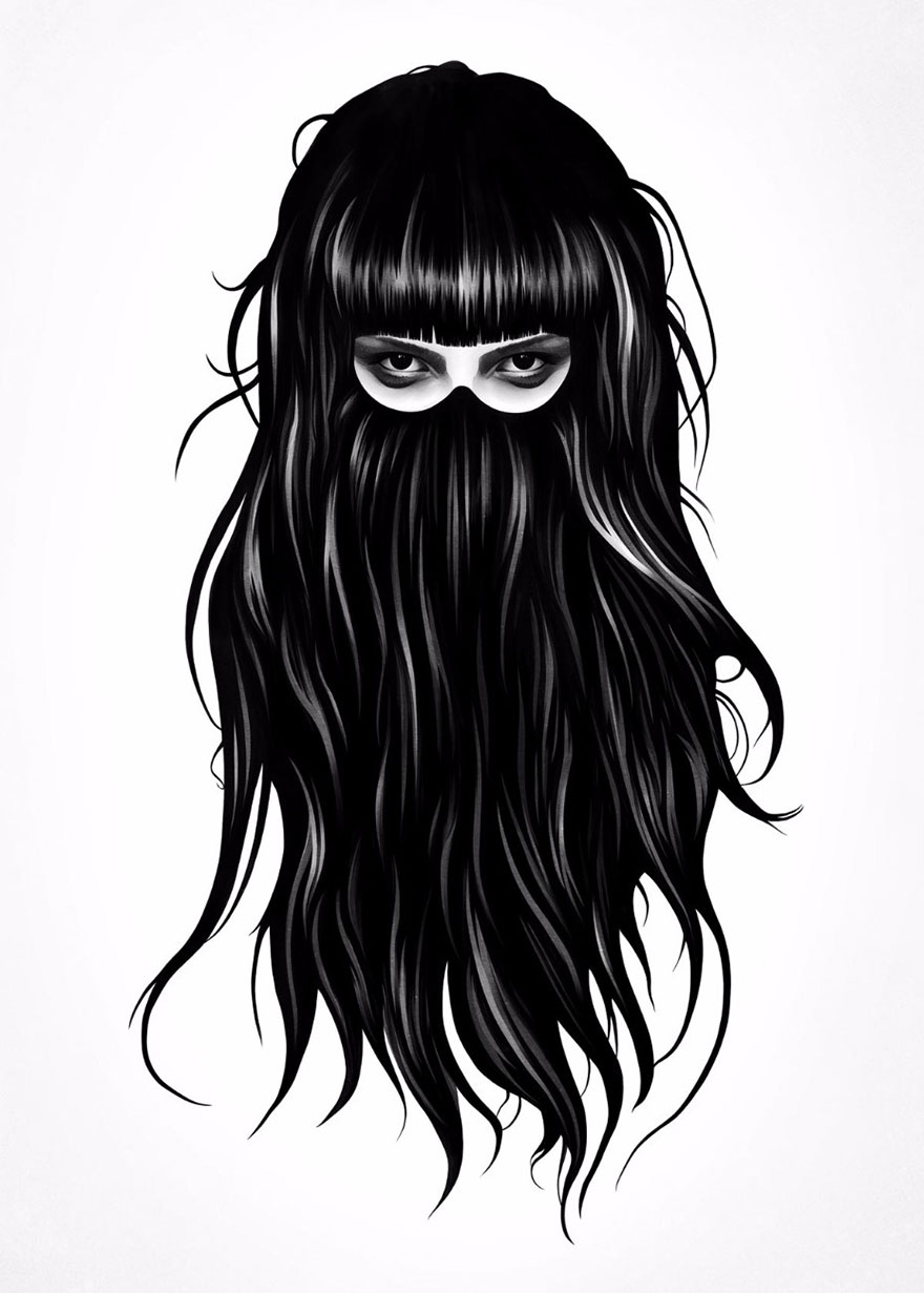 Graceful Women In Dark Illustrations By Ruben Ireland Graceful Women In Dark Illustrations By Ruben Ireland