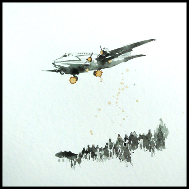 I Use Coffee Stains To Create Cute Little Drawings I Use Coffee Stains To Create Cute Little Drawings