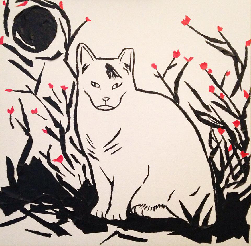 Art Created With Bits Of Ripped Up Tape Art Created With Bits Of Ripped Up Tape