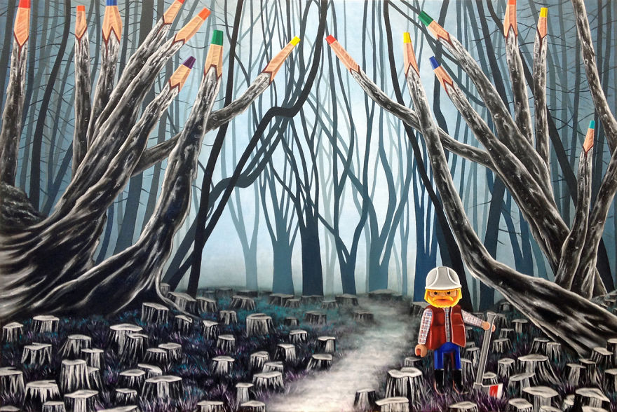 I Make Dreamlike Oil Paintings That Mash Reality With The Absurd