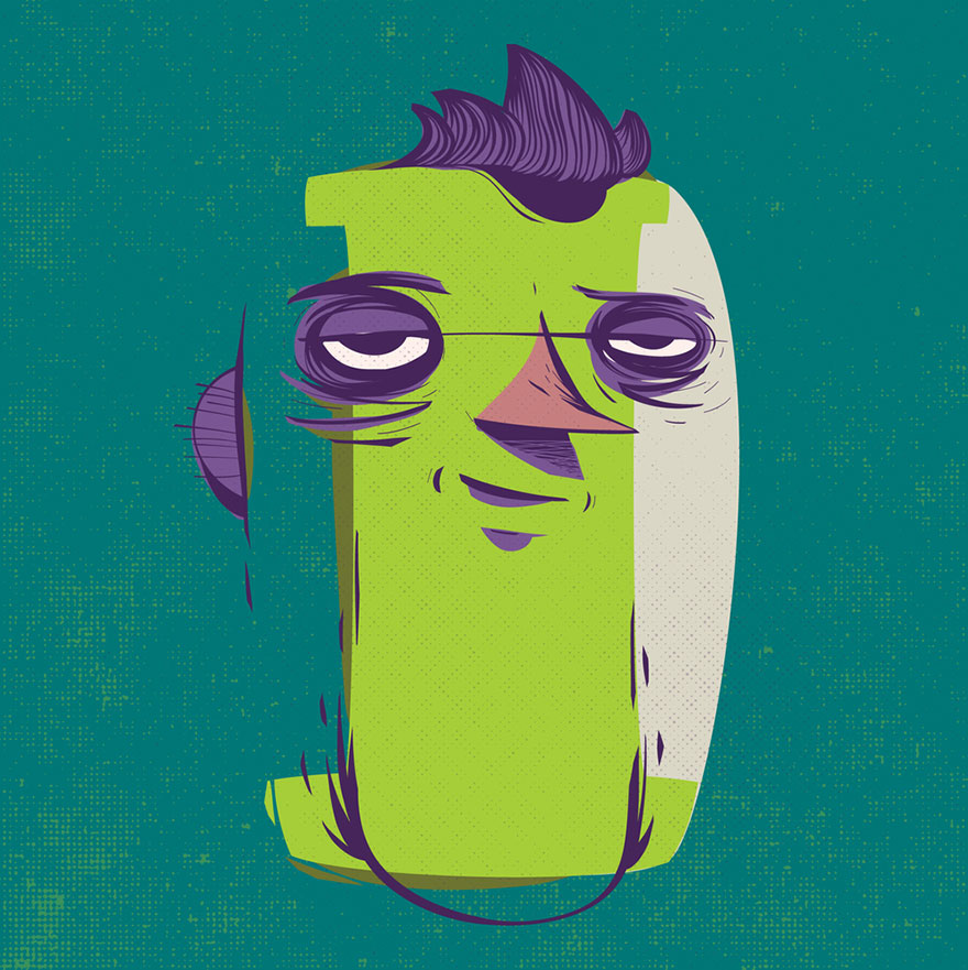 Letters Turned Into Faces With Beautiful Typography